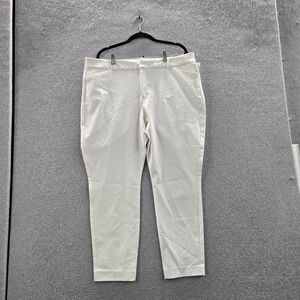 Old Navy Women Pants 18 White Chino Pixie High-Rise 27" Inseam NWT